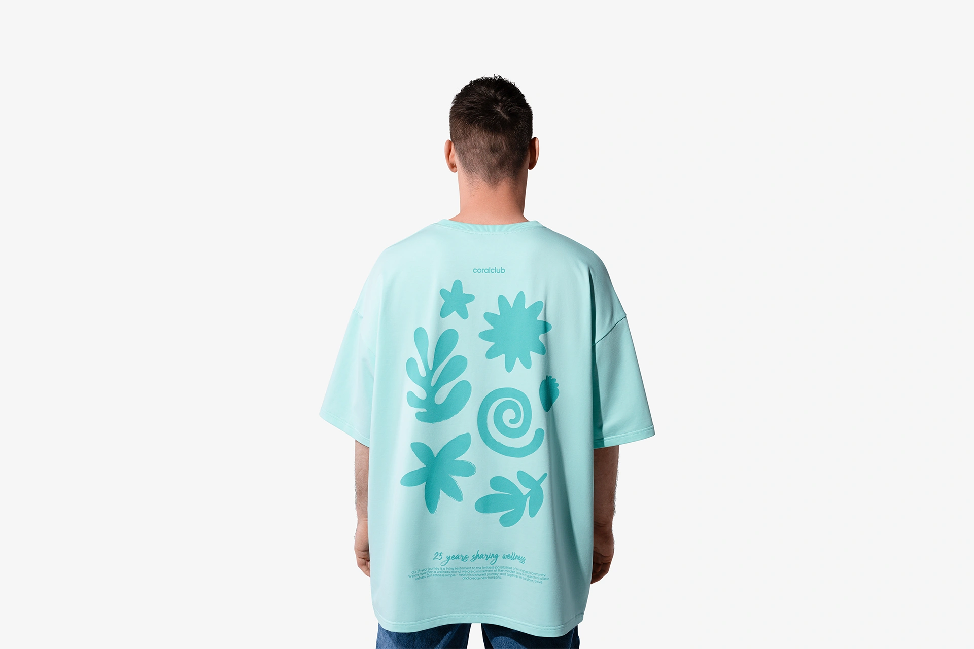 T-shirt oversize, miętowy