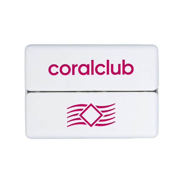 GoBox mini z czerwonym logo Coral Club, z czerwonym logo