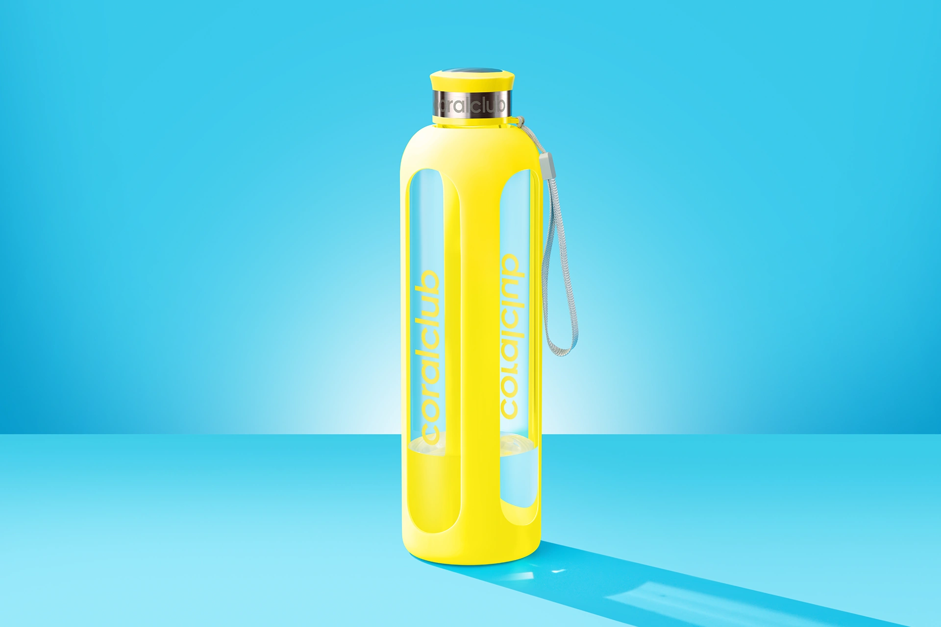 Szklana butelka ClearWater (żółta)